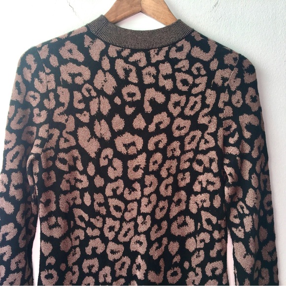 J Crew women’s leopard long sleeve dress. Large size. Stretch fit. - Picture 2 of 14